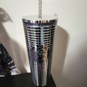 Starbucks Grid cup - Christmas 2023 silver
